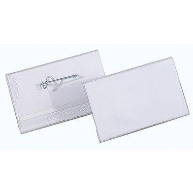 DURABLE Namensschild 75 x 40 mm (B x H) Wellennadel transparent 100