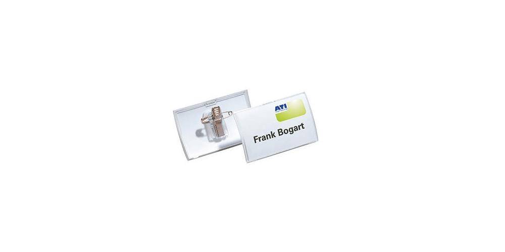 DURABLE Namensschild CLICK FOLD 75 x 40 mm (B x H) Kombiklemme