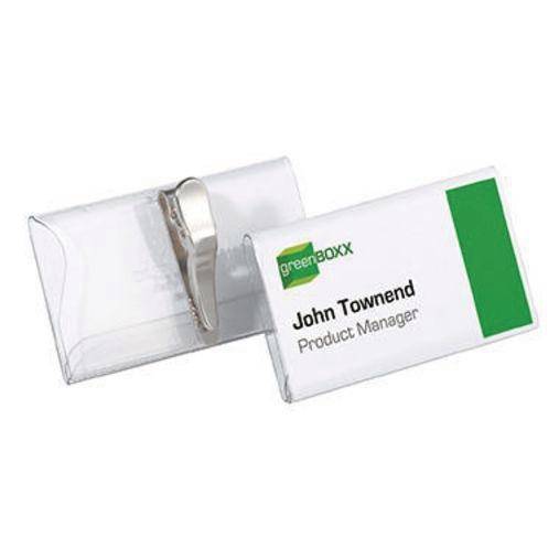 DURABLE Namensschild 75 x 40 mm (B x H) drehbare Krokoklemme