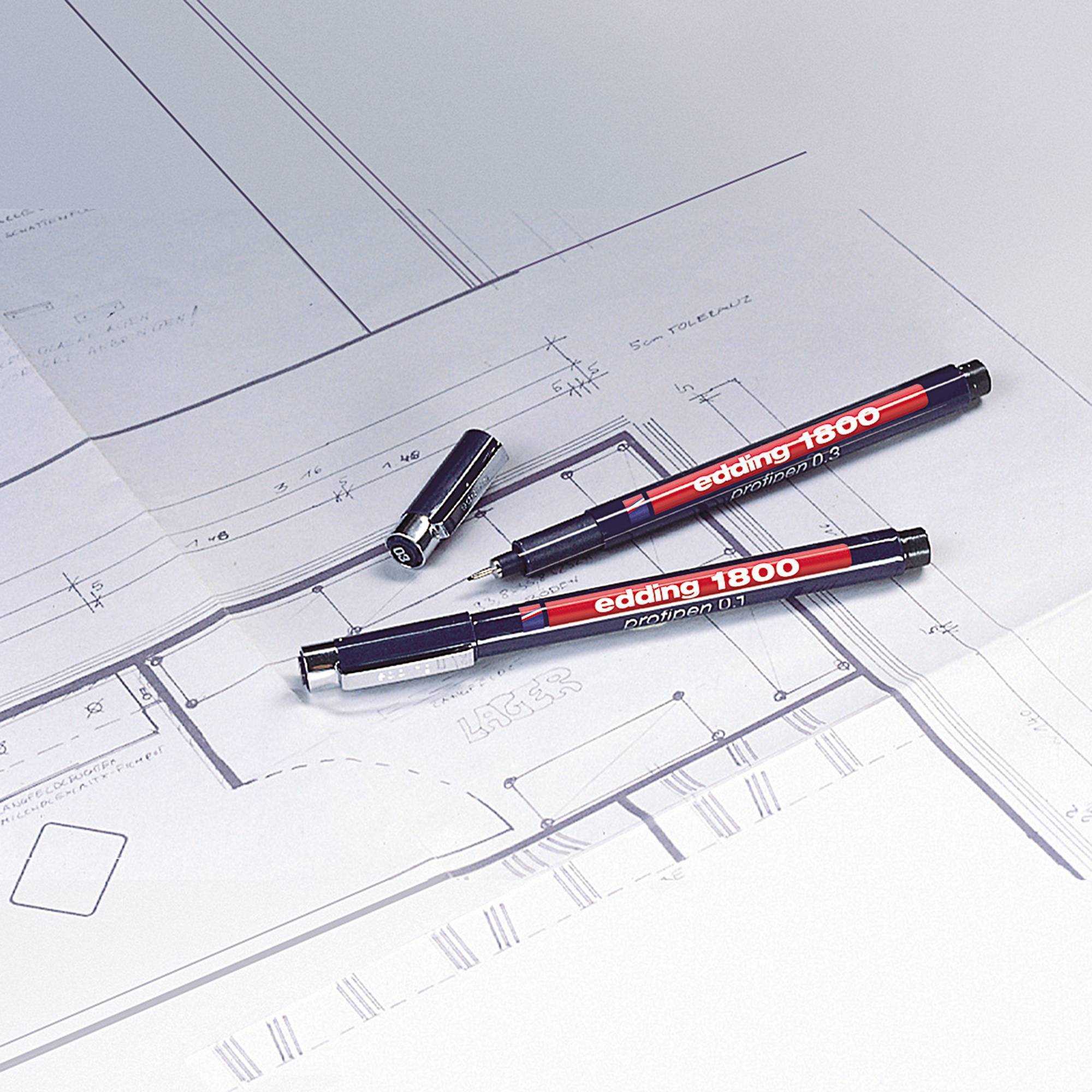 edding Feinschreiber 1800 profipen 4-180005002 0,5mm rot
