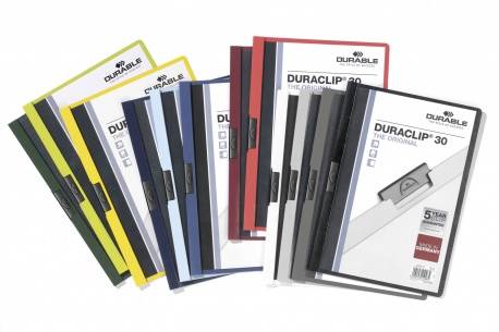 Durable DURACLIP 30 A4, A4, PVC, Schwarz, Grün, Transparent, 30 Blätter, 1 Stück(e)