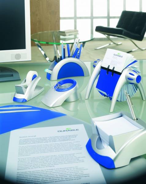 DURABLE Adresskartei Telindex desk silbergrau, für 500 Adress,- Telefonkarten