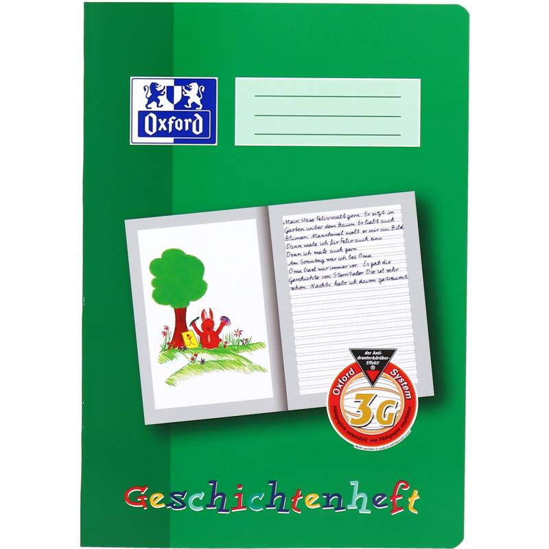 Oxford Geschichtenheft, DIN A4, Lineatur: 3 G / 3. Schuljahr