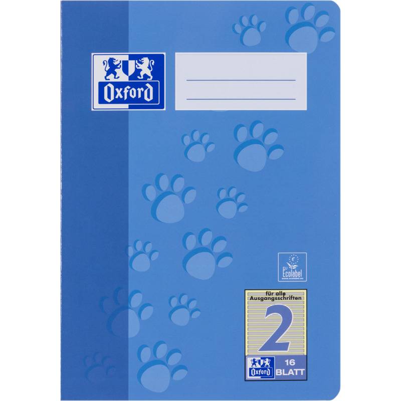Oxford Junior Schulheft "Tatzen", DIN A5, Lineatur 2