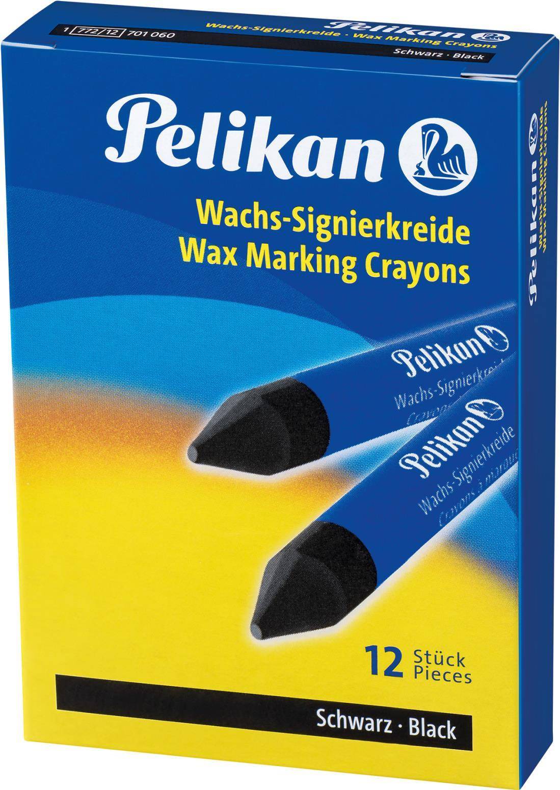 Pelikan Wachssignierkreide 772, rund, Ø: 12mm, Schreibf.: sw 12 Stück (701 060)