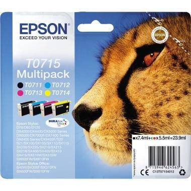 EPSON Tintenpatrone Originalzubehör T0715 ca. 245 Seiten schwarz ca.