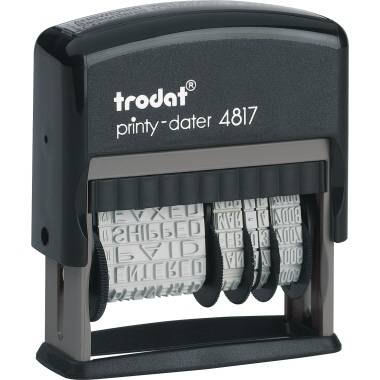 trodat Wortbandstempel Printy Dater 20448 46x4mm grau/schwarz