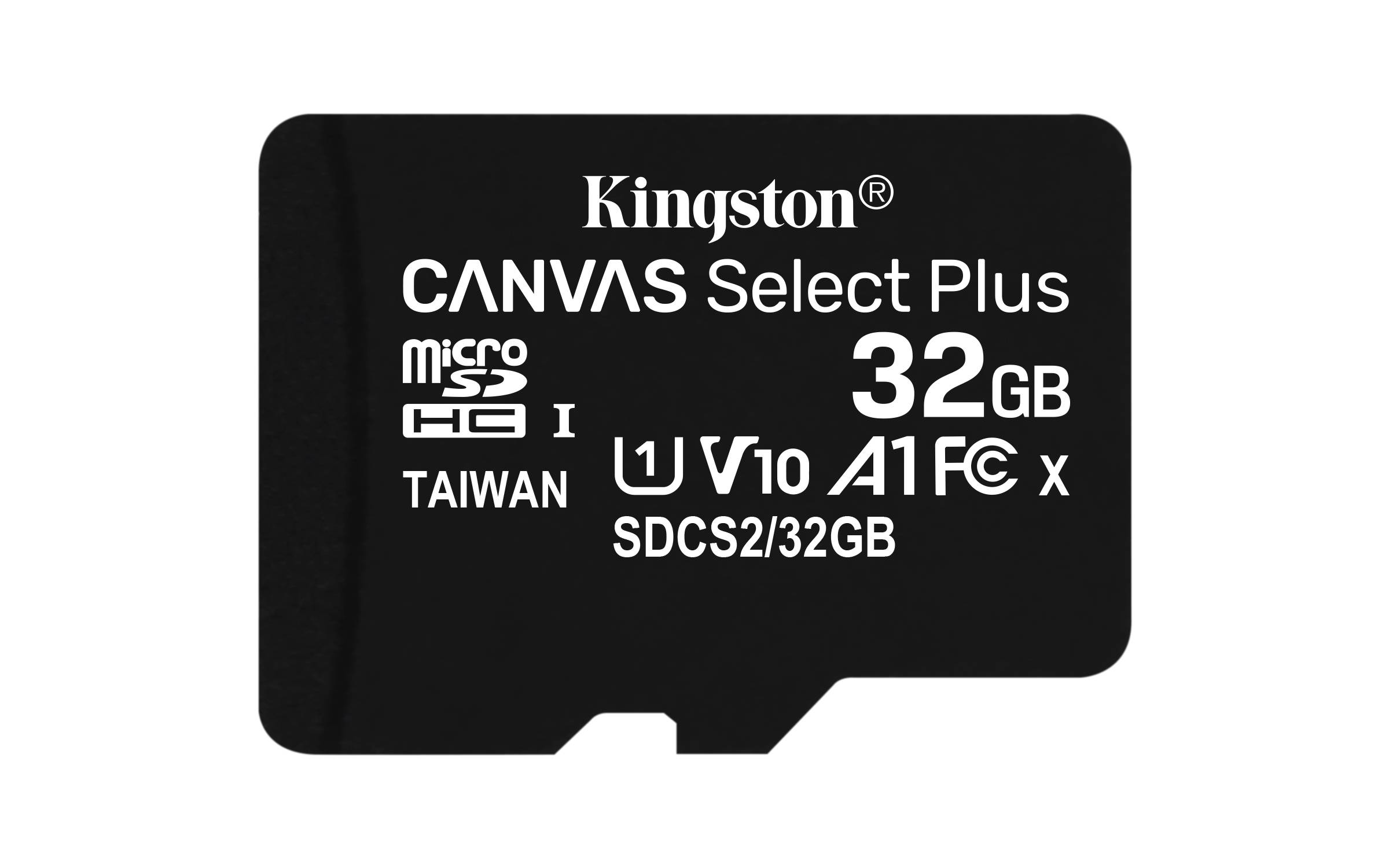 Kingston Canvas Select Plus - Flash-Speicherkarte (microSDHC/SD-Adapter inbegriffen)
