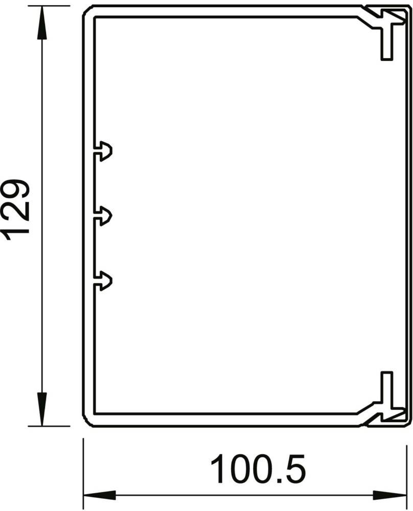 OBO Bettermann Wand+Deckenkanal m.Obert. WDK100130LGR