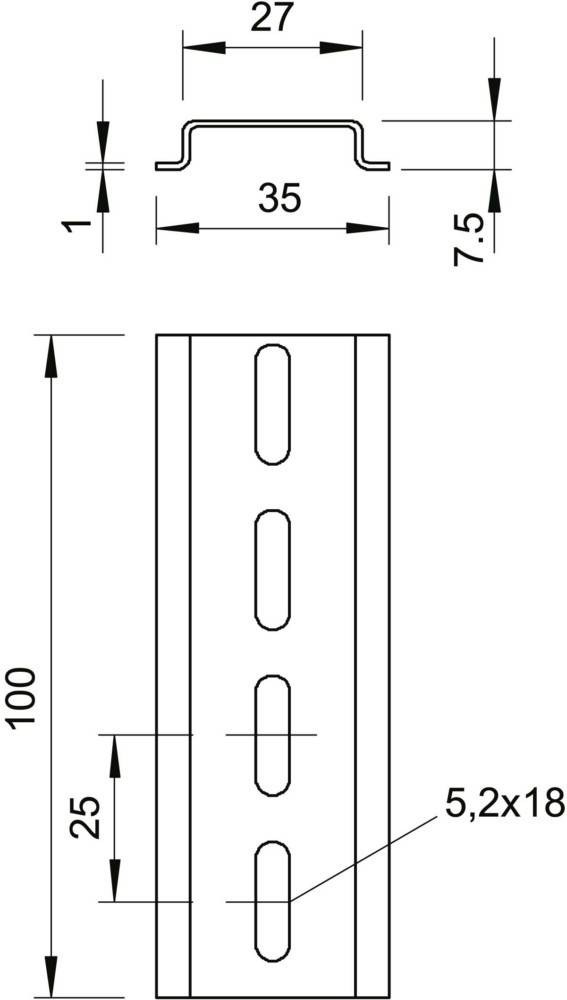 OBO Bettermann Hutschiene 2069 2M GTPL