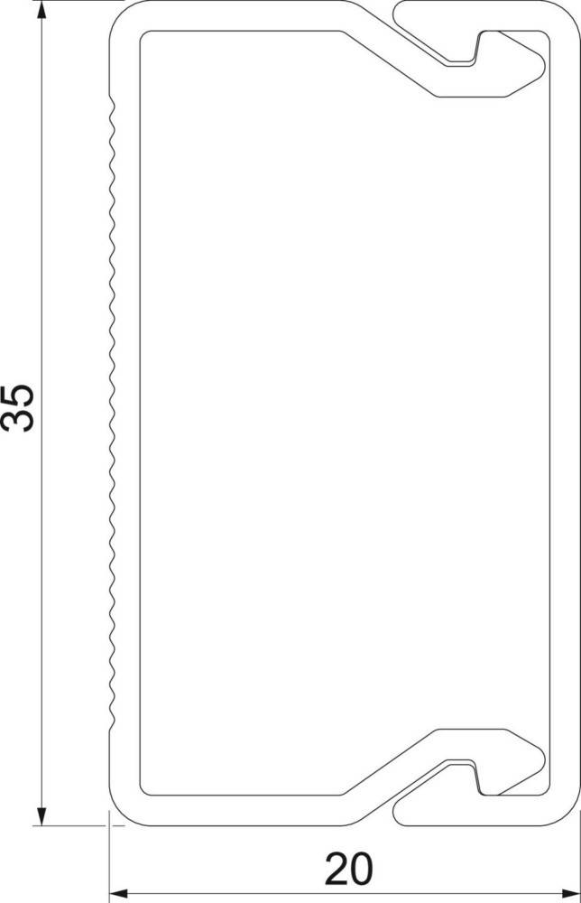 OBO Bettermann Wand+Deckenkanal m.Obert. WDK20035GR
