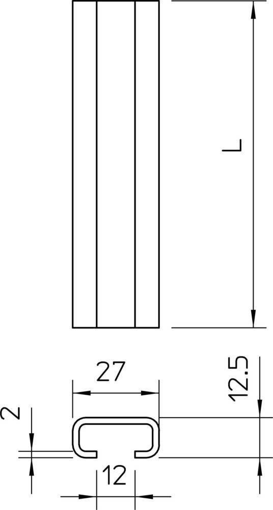 OBO Bettermann Profilschiene CL2712UP2000FT
