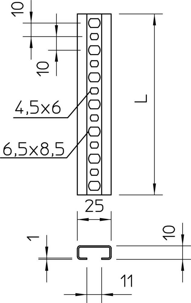 OBO Bettermann Profilschiene CL2510P2000FS