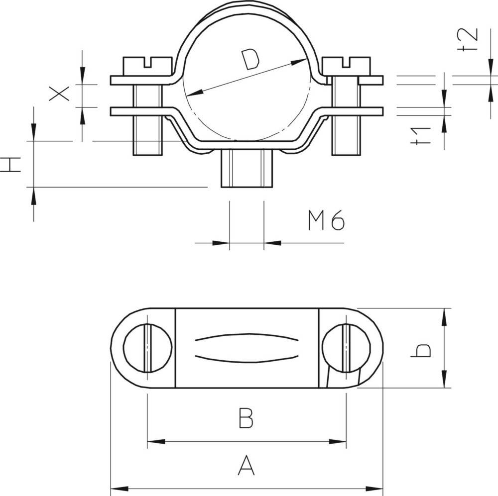 OBO Bettermann Abstandschelle 2900 M6 24-29 G