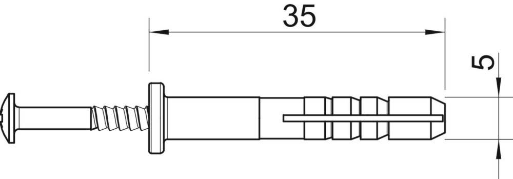OBO Bettermann Schlagdübel 910 SD 5X35