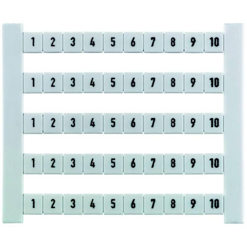 50 Stk. Weidmüller Klemmenmarkierer DEK 5 FW 1,3,5,..99