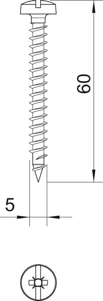 OBO Bettermann Golden-Sprintschraube 4758 5.0x60
