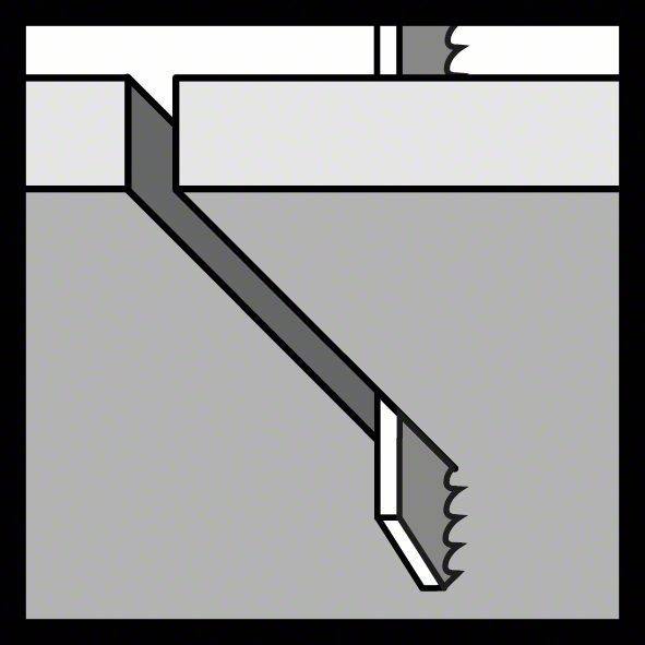 Stichsägeblatt T 301 CD Gesamt-L.117mm Zahnt.3mm HCS 5 St./Karte BOSCH