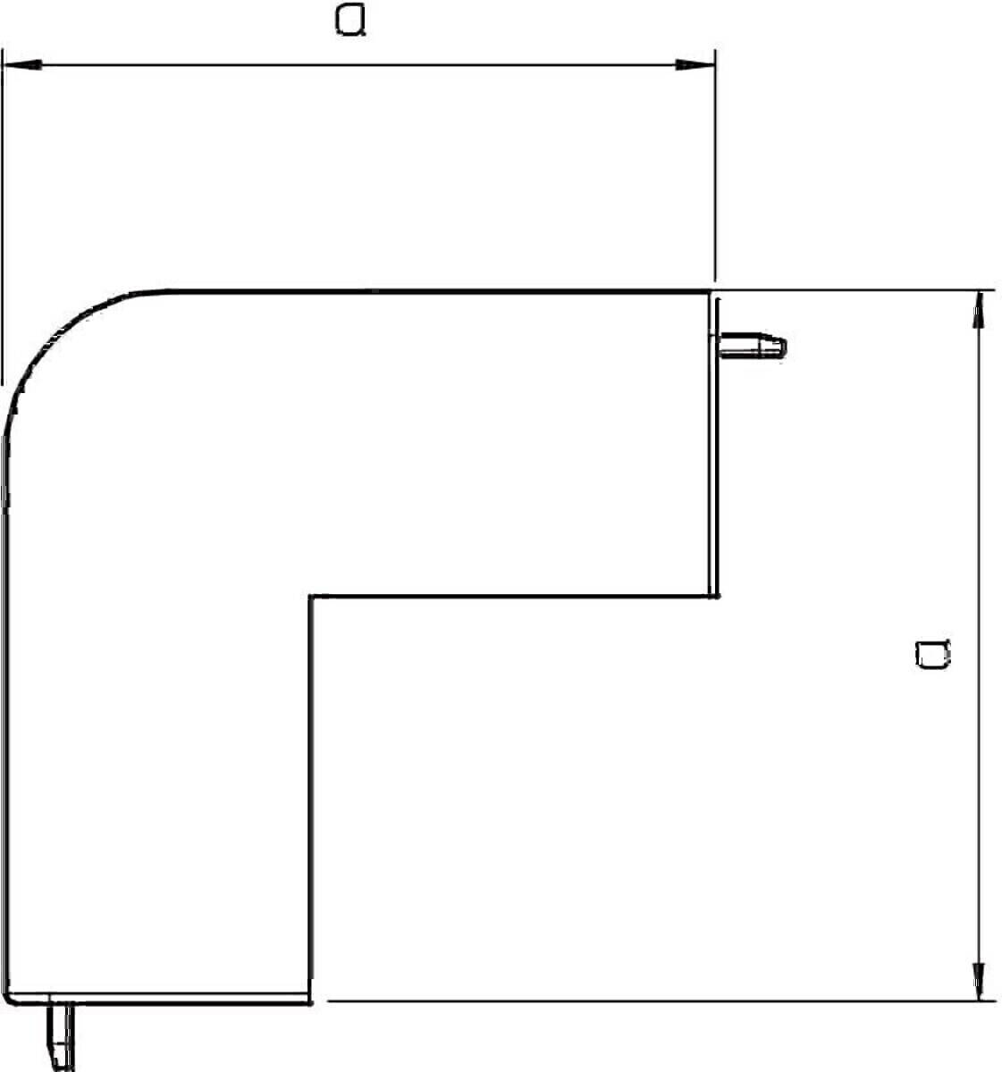 OBO Bettermann Außeneckhaube WDK HA60090RW