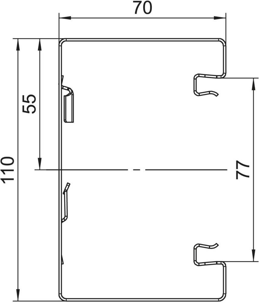 OBO Bettermann Geräteeinbaukanal o. OT GS-S70110RW