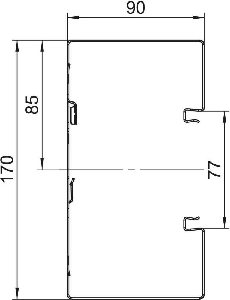 OBO Bettermann Geräteeinbaukanal o. OT GS-S90170RW