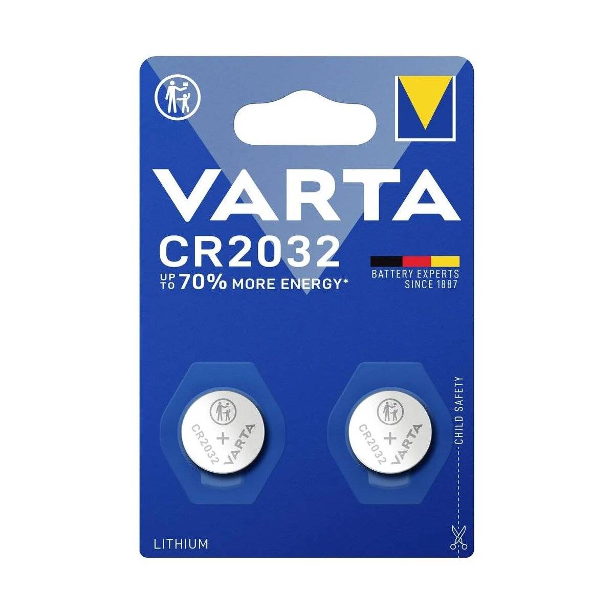 Varta Knopfzelle CR 2032 3 V 2 St. 220 mAh Lithium-Batterie