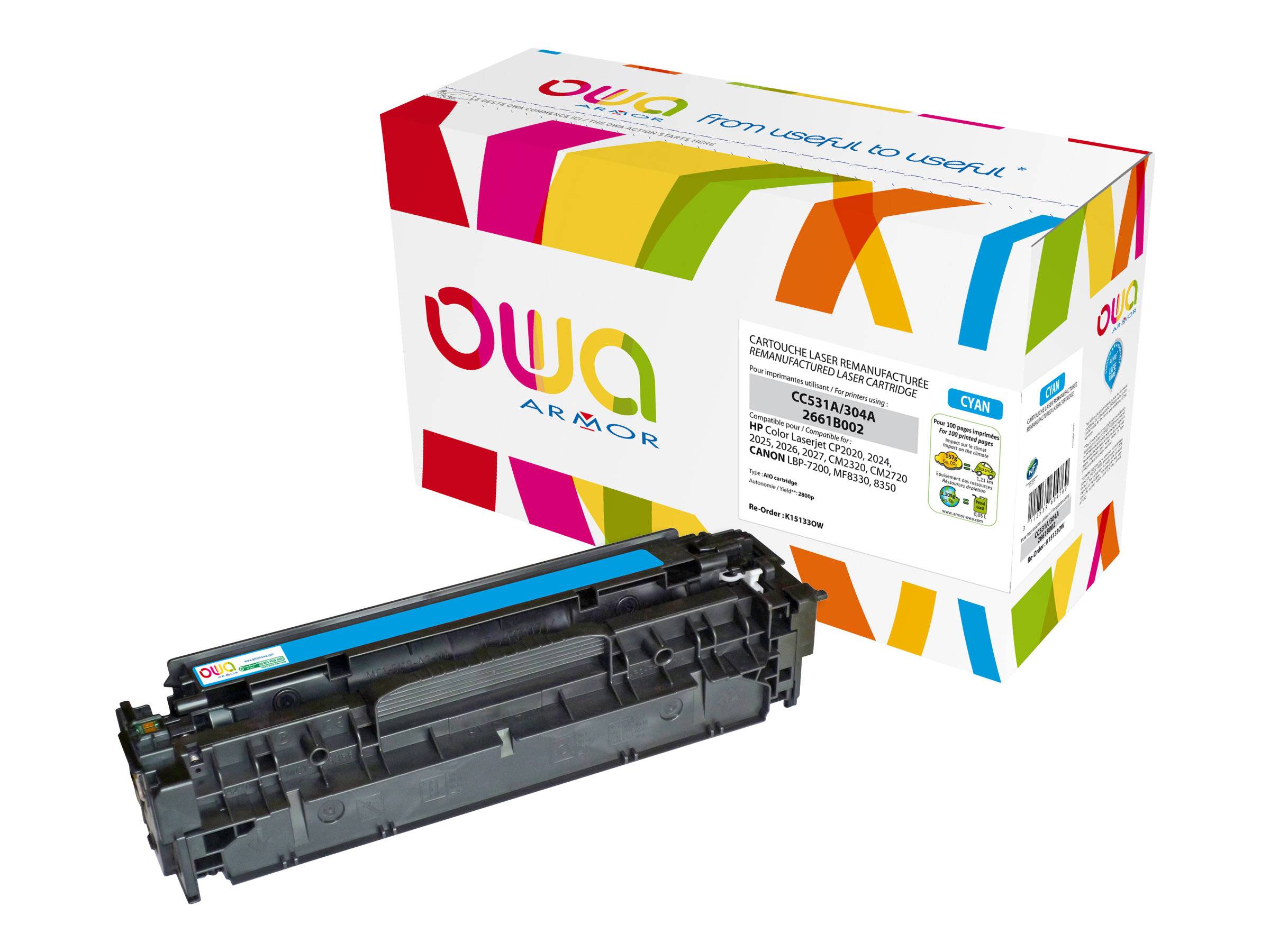 Armor Cyan - kompatibel - Tonerpatrone (Alternative zu: HP CC531A) - für HP Colo