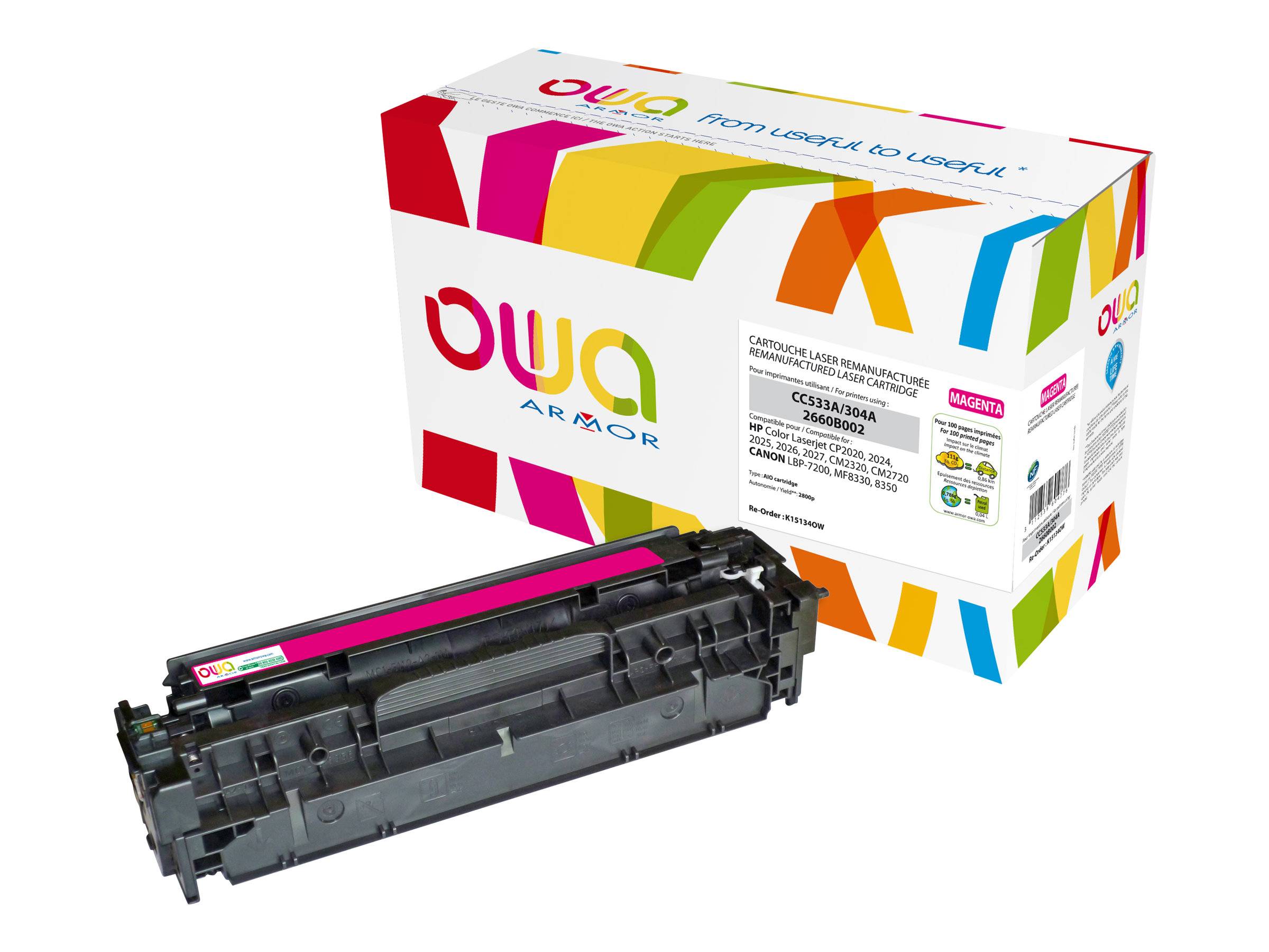 ARMOR - OWA - Magenta - kompatibel - Tonerpatrone (Alternative zu: HP CC533A)