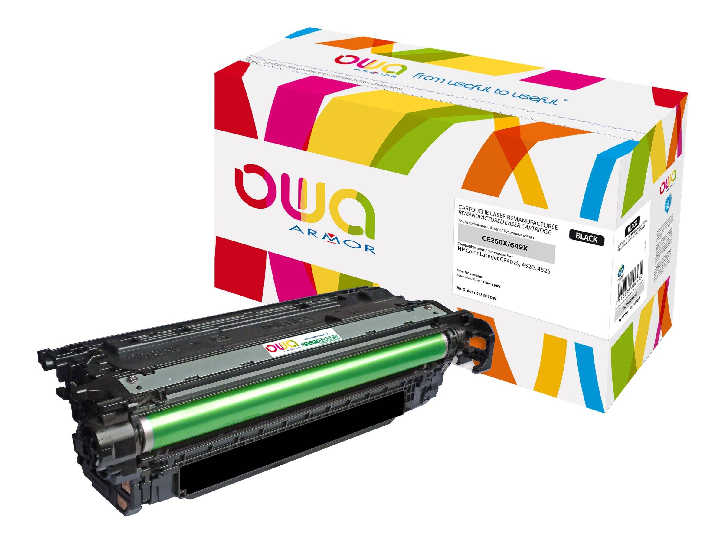 Armor - Schwarz - kompatibel - Tonerpatrone - für HP Color LaserJet Enterprise CP4525dn