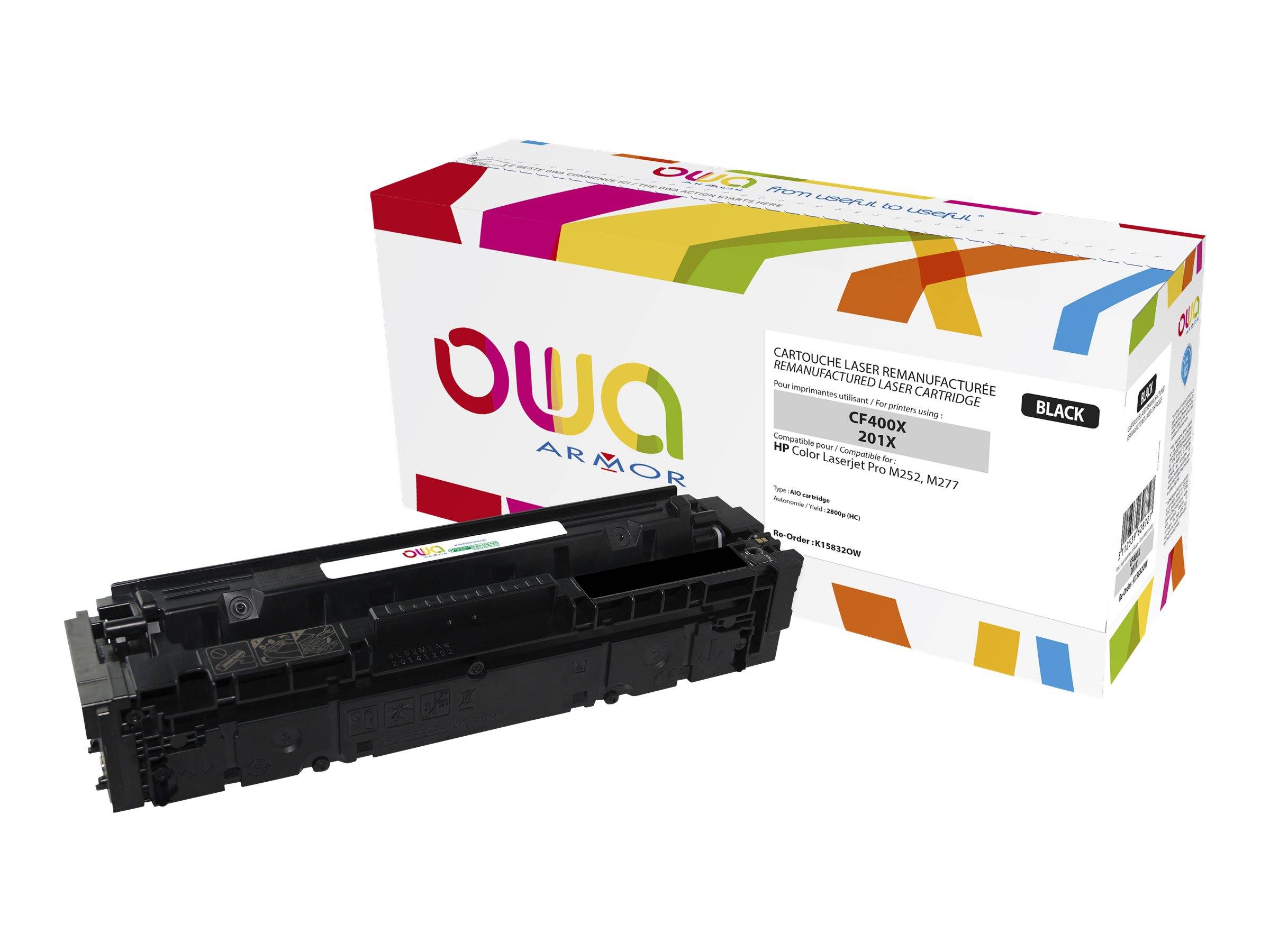 ARMOR - OWA - Schwarz - kompatibel - wiederaufbereitet - Tonerpatrone (Alternative zu: HP 201X, HP CF400X)