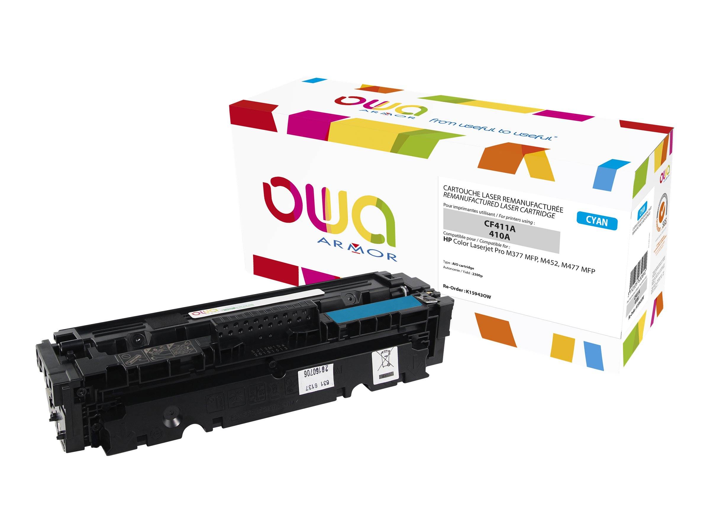 ARMOR - OWA - Cyan - kompatibel - wiederaufbereitet - Tonerpatrone (Alternative zu: HP 410A)