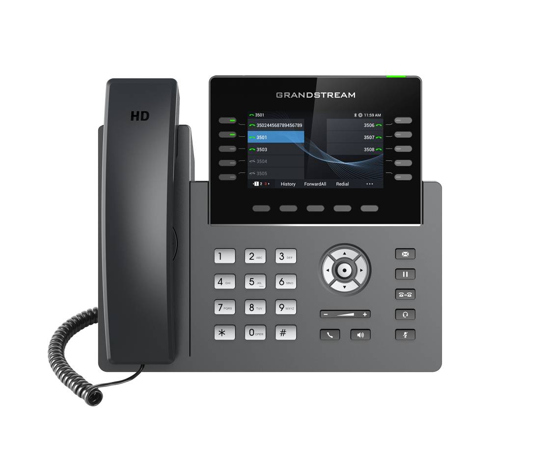 Grandstream GRP2615 - VoIP-Telefon mit Rufnummernanzeige/Anklopffunktion - IEEE 802.11a/b/g/n/ac (Wi-Fi)