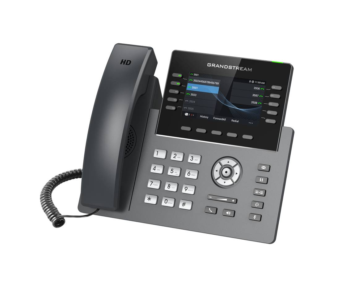 Grandstream GRP2615 - VoIP-Telefon mit Rufnummernanzeige/Anklopffunktion - IEEE 802.11a/b/g/n/ac (Wi-Fi)