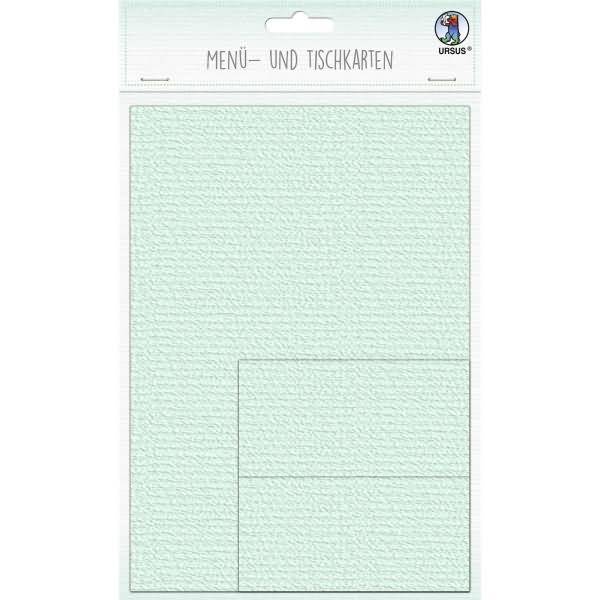 Menü- Tischkarten 220g/qm Set mint