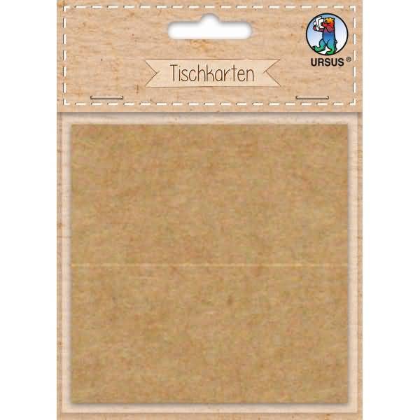 Tischkarten 5x10cm 200g/qm VE=12 Stück Kraftkarton
