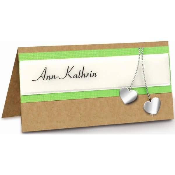 Tischkarten 5x10cm 200g/qm VE=12 Stück Kraftkarton