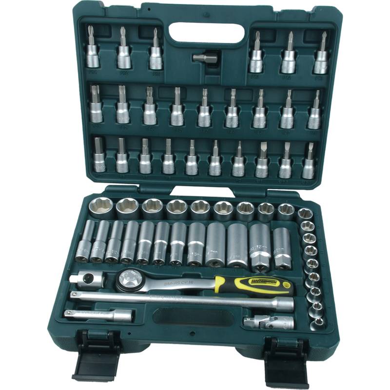 BRÜDER MANNESMANN Steckschlüsselsatz 3/8" (10 mm), 61-teilig