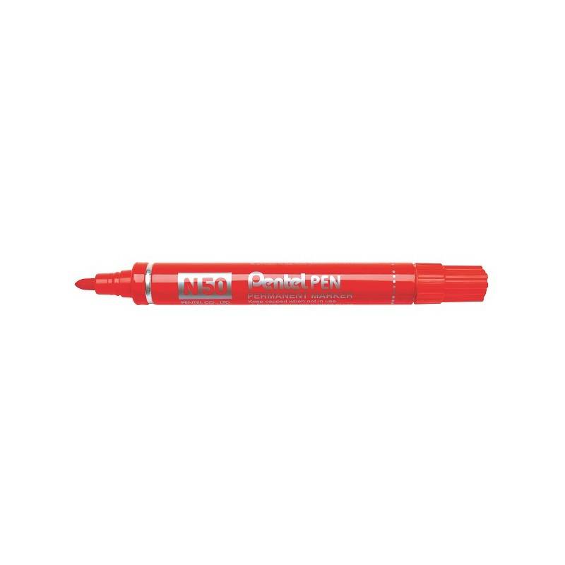 Pentel Permanent-Marker N50, rot, Rundspitze