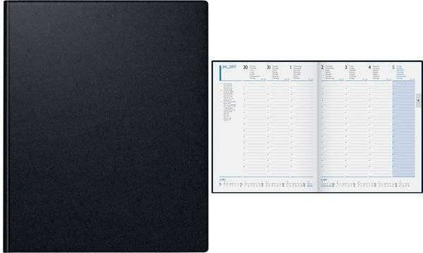 rido idé Buchkalender Wochen-Timer Balacron 2019, schwarz (6250356)