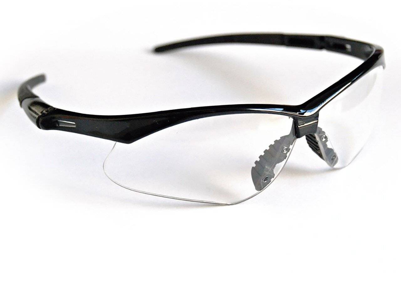 Hygostar Universalschutzbrille, Linse klar Polycarbonat, transparent, Bügel schwarz