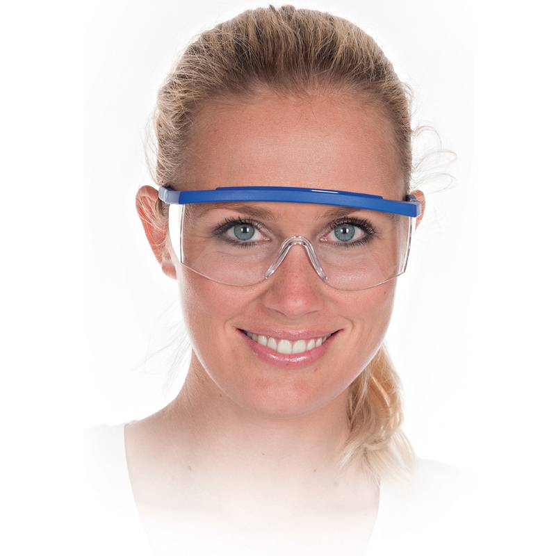HYGOSTAR Allzweck-Schutzbrille BLAU, Scheibentönung: klar