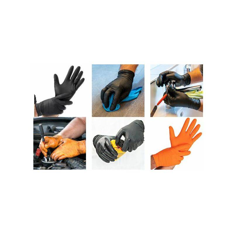 HYGOSTAR Nitril-Handschuh "POWER GRIP", L, schwarz