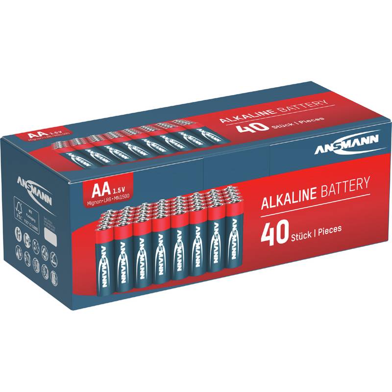 ANSMANN Alkaline Batterie "RED", Mignon AA, 40er Pack