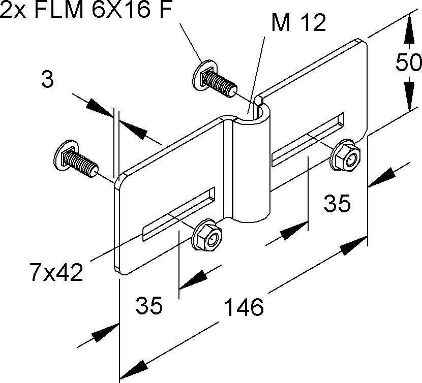 Niedax Aufnahmebügel RGAB 12 F