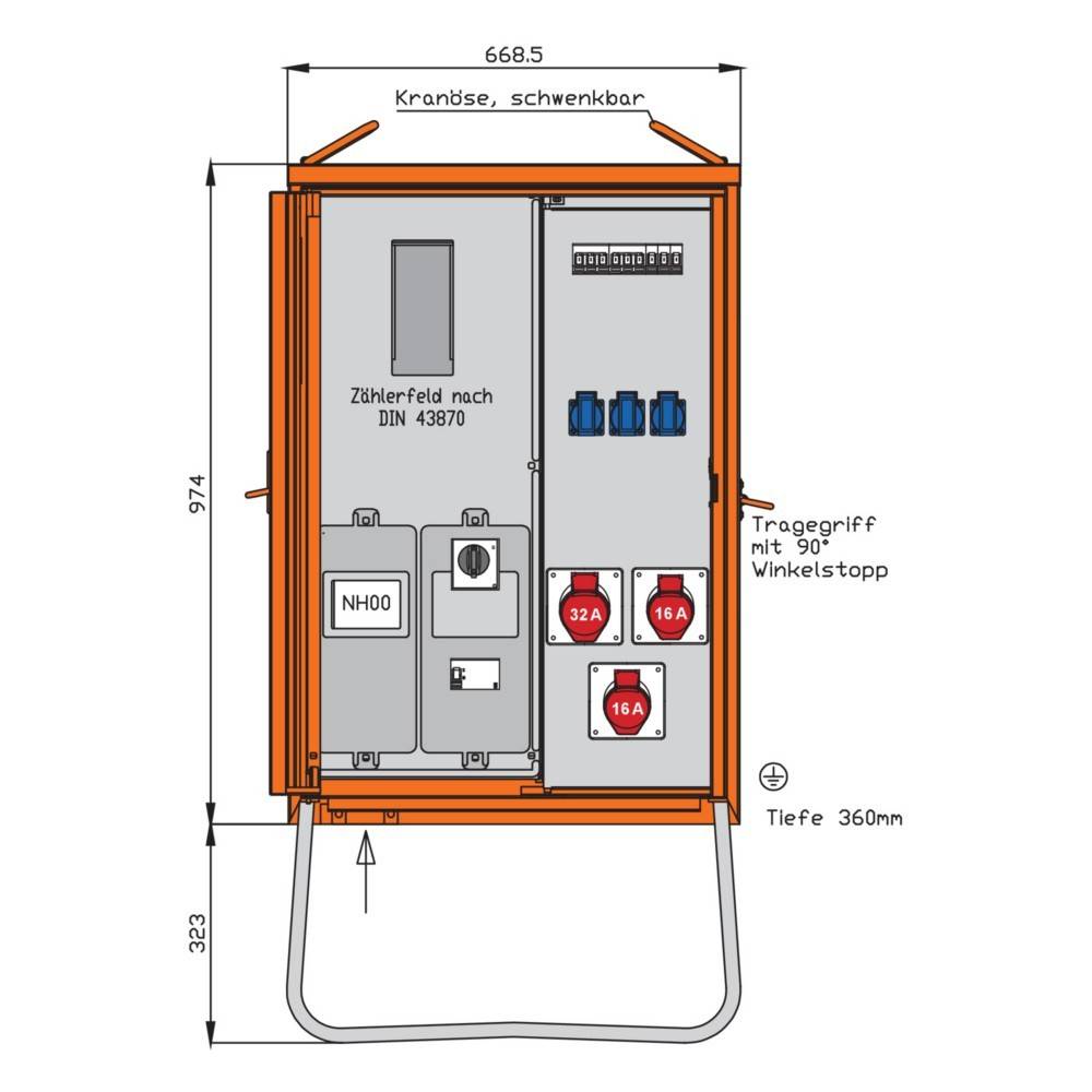 Walther Werke Anschlussverteilerschrank WAV0100BR1