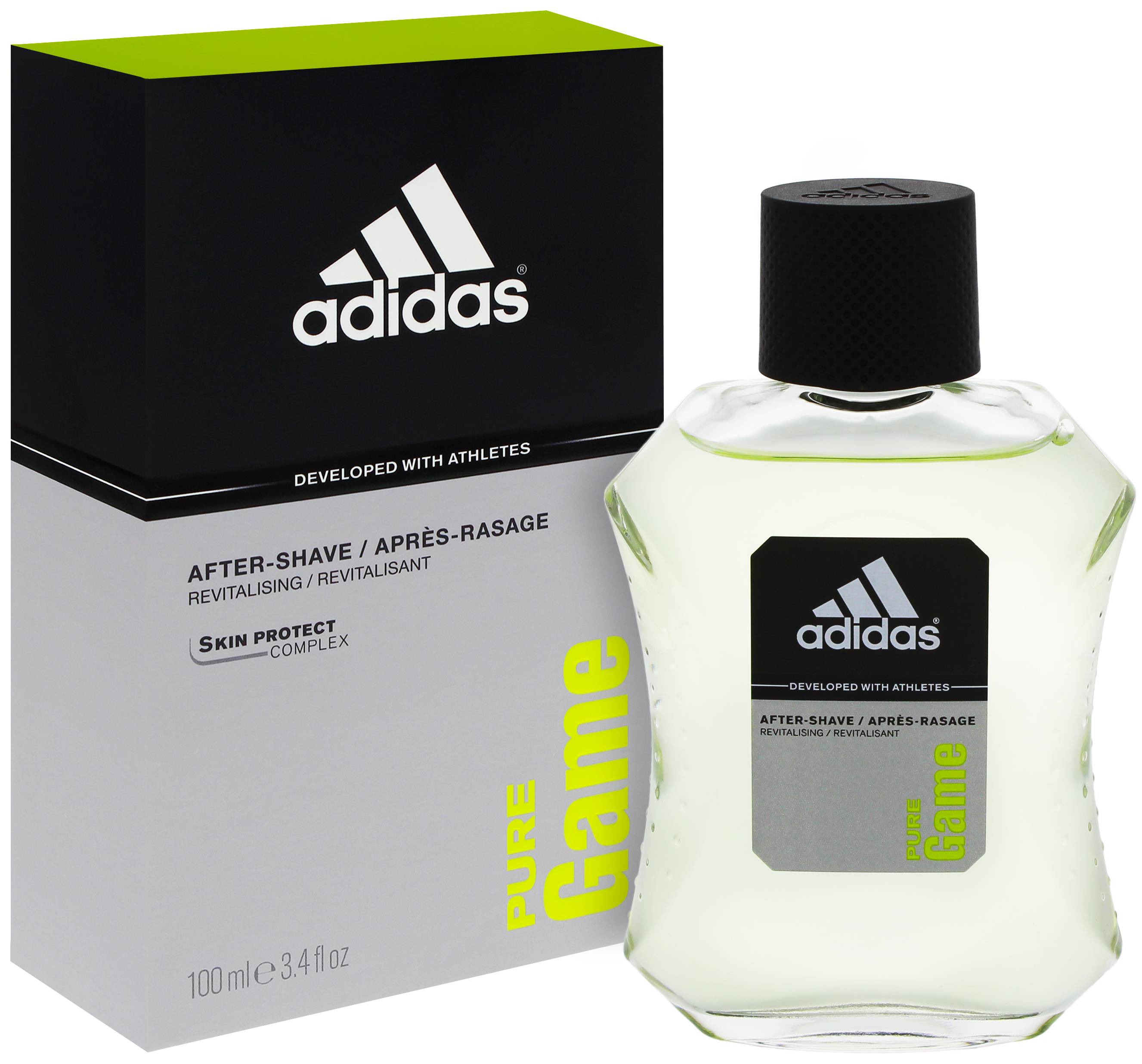 Adidas Pure Game After-Shave Lotion for Men, 100 ml