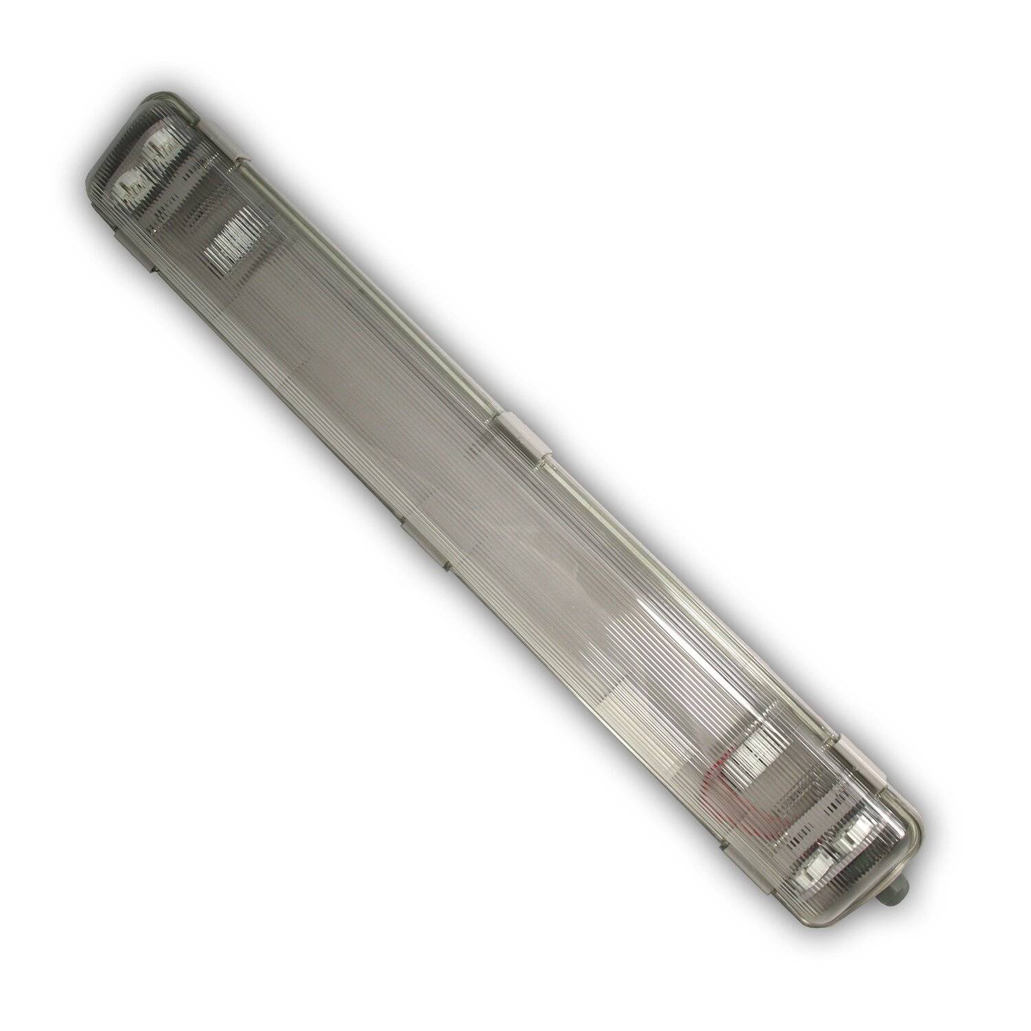 IP65 Feuchtraumleuchte, 2-Flammig Wannenleuchte, 2x 9W LED Röhre 60cm T8 900lm Kaltweiß (6500K) 66 x 9.6 x 5.8 cm