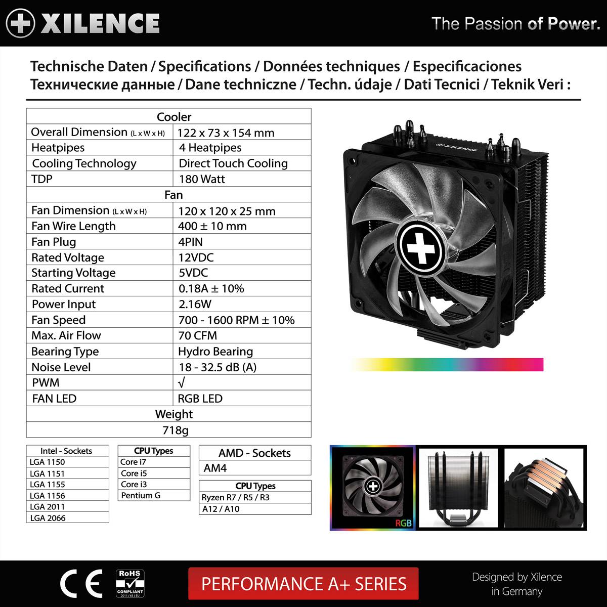 XILENCE M704 RGB Performance A+ Multi Sockel AMD und Intel