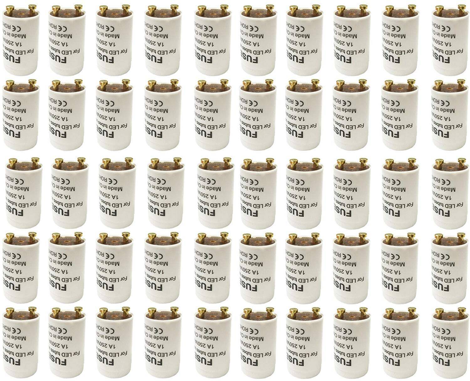 LED Starter Starterbrücke Dummy Umrüstung Tube Ersatz Neonröhre Überbrückung kompatibel mit T8 G13 Röhre 50x