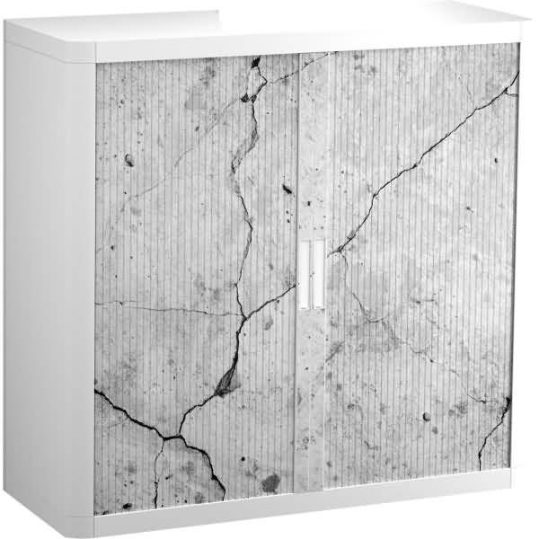 Rollladenschrank easyoffice BxTxH 86x37,5x104cm Steinplatte